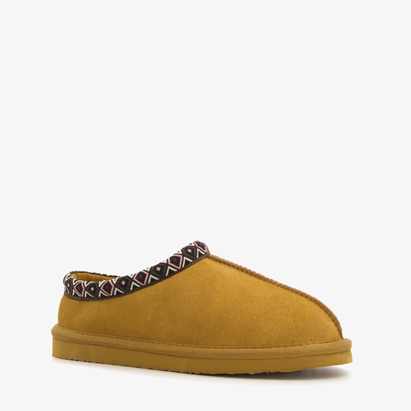 Hush Puppies suède dames pantoffels cognac