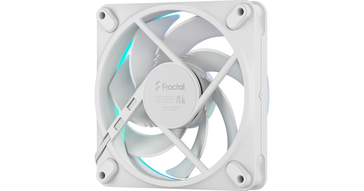 Fractal DesignMomentum 12 RGB case fan  (Wit, 120 x 120 x 25 mm, PWM)