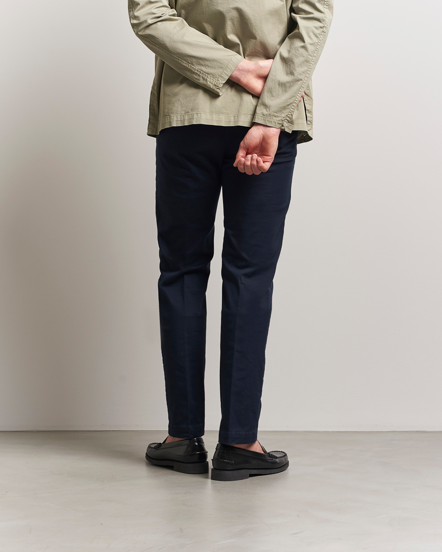 Massimo Alba Winch Cotton Trousers Navy