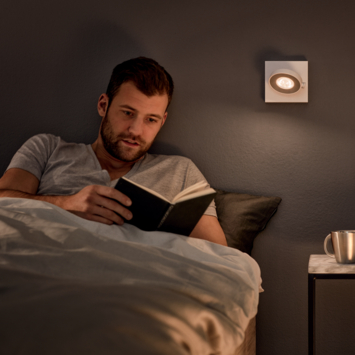 Philips opbouwspot Clockwork wit incl. WarmGlow LED-lichtbron