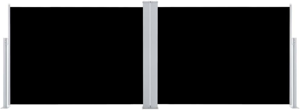 windschermen uittrekbaar - vidaXL Retractable Side Awning Black 39.4