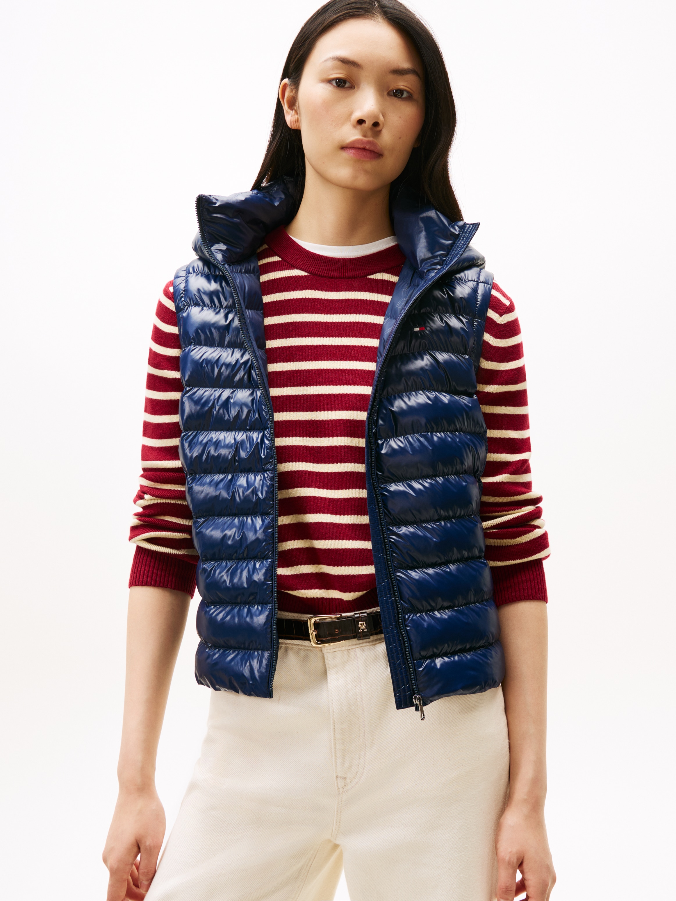 Tommy Hilfiger Steppweste »LW PADDED SLIM VEST«, leicht glänzende Oberfläche