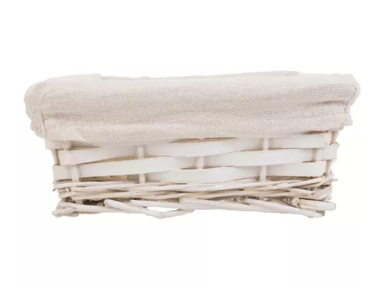 Plateau en osier blanc 29,5x20x07h