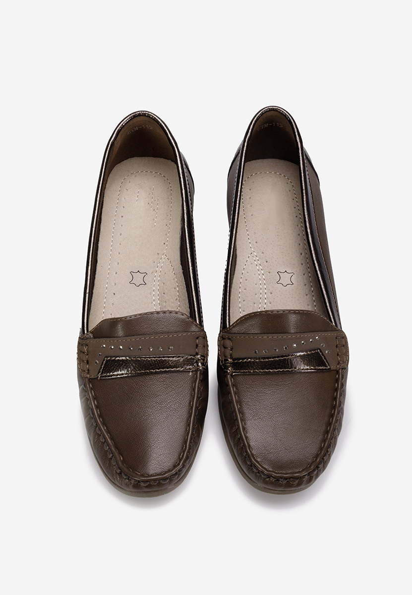 Mocassins femme kaki Elouise