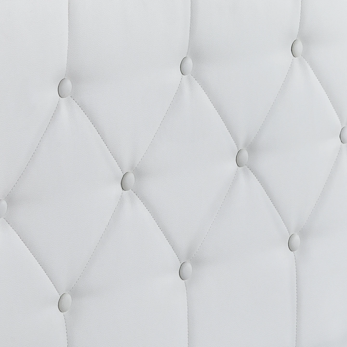 Lit coffre double AUSTIN avec tête de lit et sommier 140 x 190 cm PVC blanc