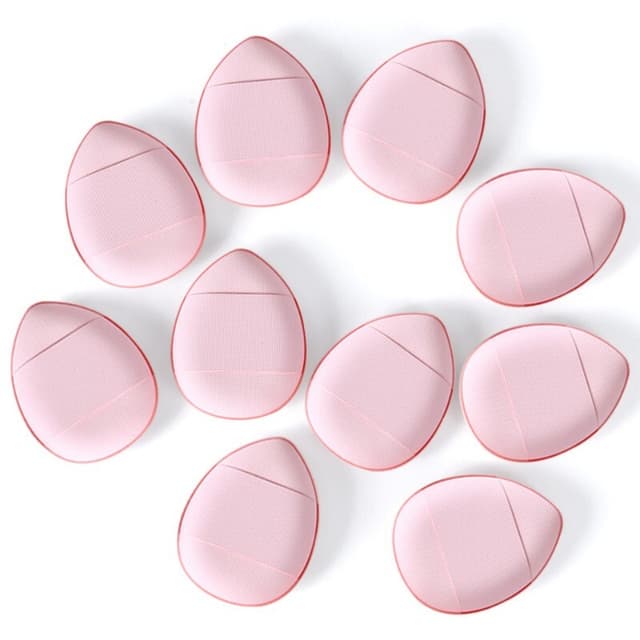 Finger Puff Makeup Svampe 10-pak Lyserød