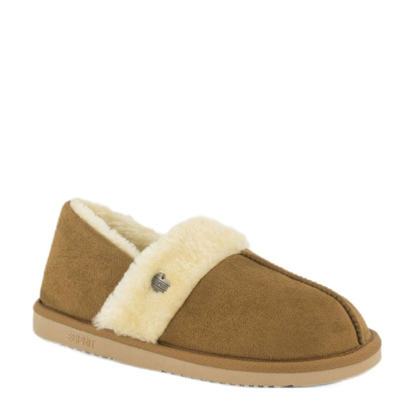 ESPRIT pantoffels cognac