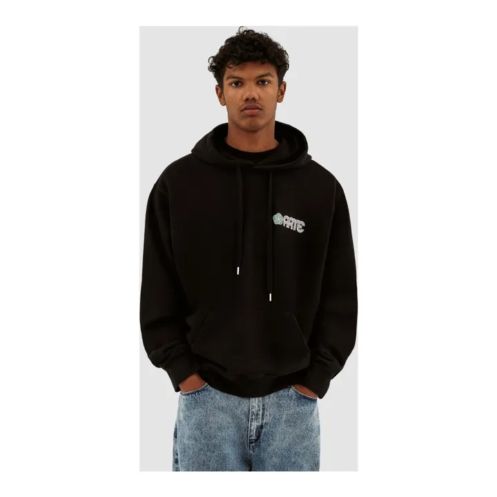 Arte Antwerp Hoodie Circle Flower | Noir
