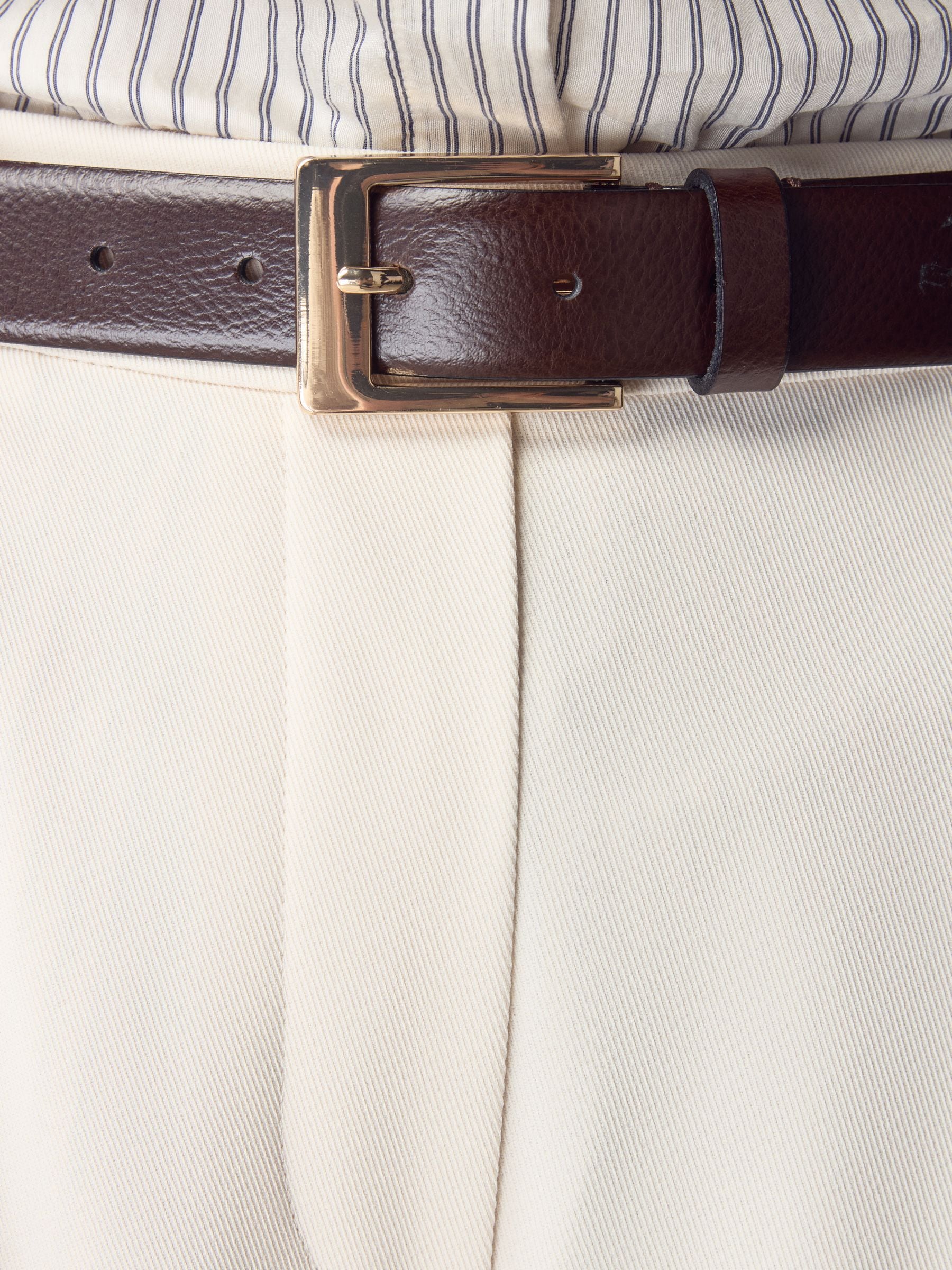 Chocoladebruin - N. Premium riem van Italiaans leer