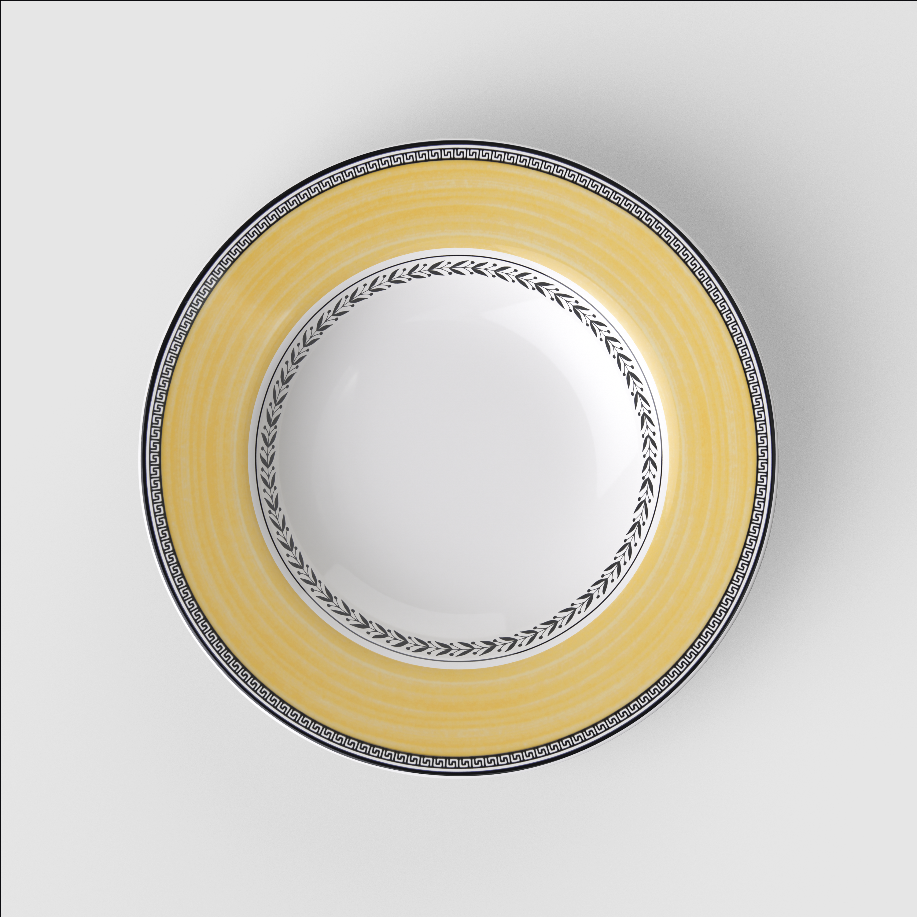 Audun Soup bowl Multi-colored, 9.6'', Premium Porcelain