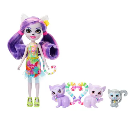 Mattel Enchantimals Sunshine Beach Lorinda Lemur Familie