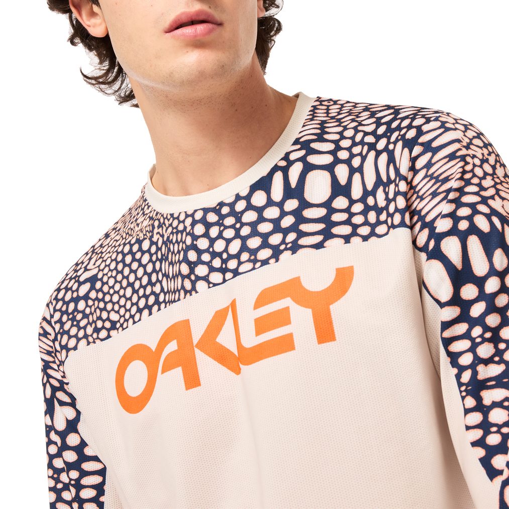 Oakley Maven Coast Longsleeve Trikot Herren distorted frogskin blue