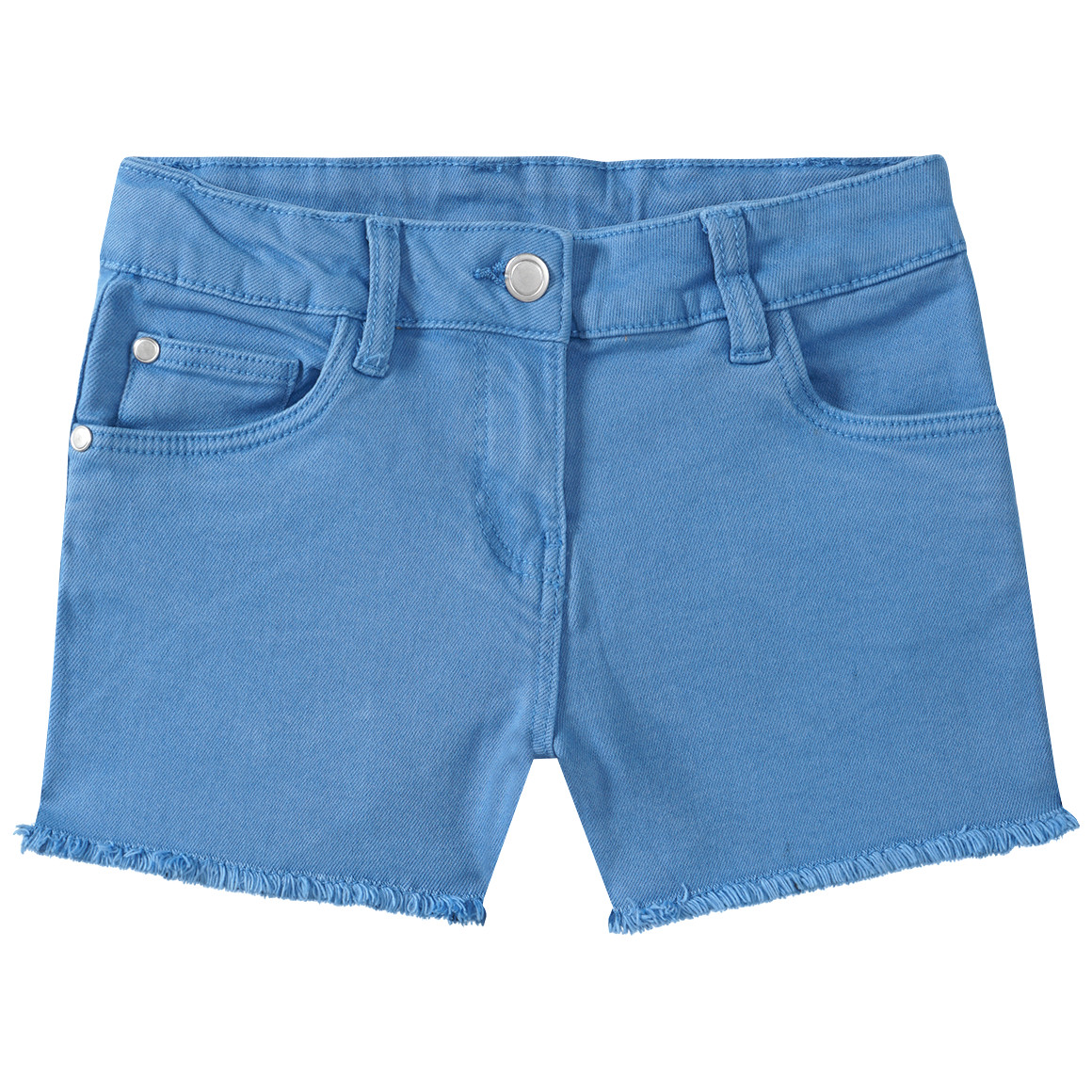 Yigga Mädchen Jeans-Shorts mit Fransen blau