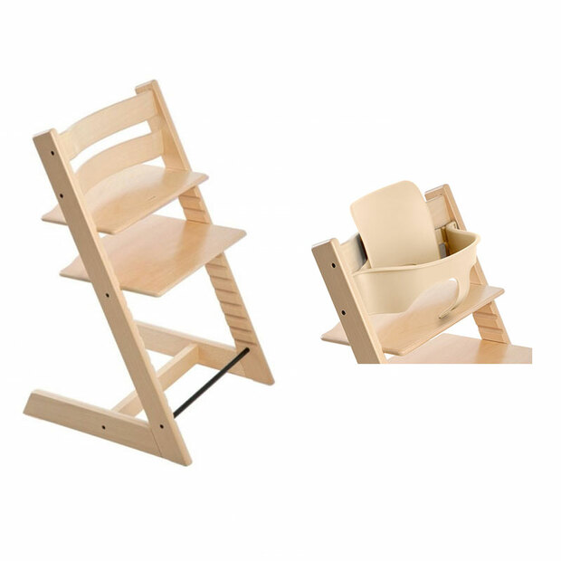 Chaise haute TRIPP TRAPP + BabySet Naturel - STOKKE