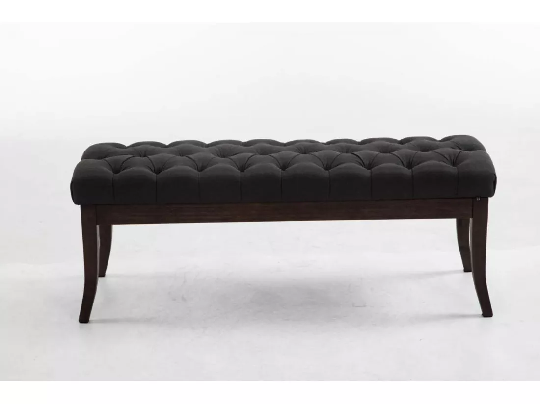 Banquette - Tissu & Bois - Gris foncé - Ramses
