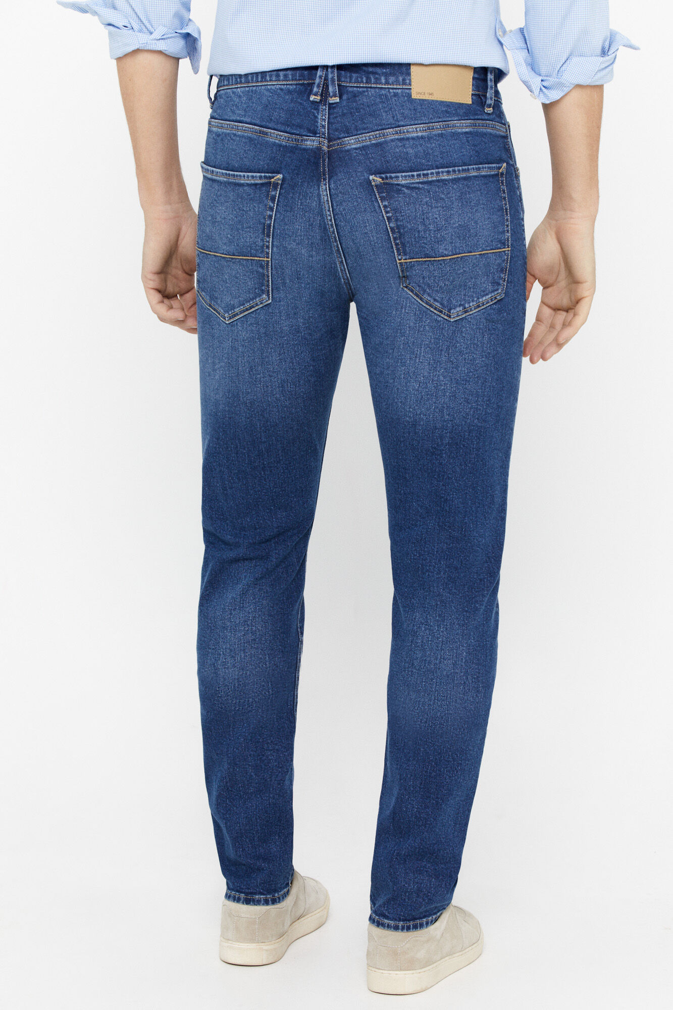 Calça jeans slim fit - Azul
