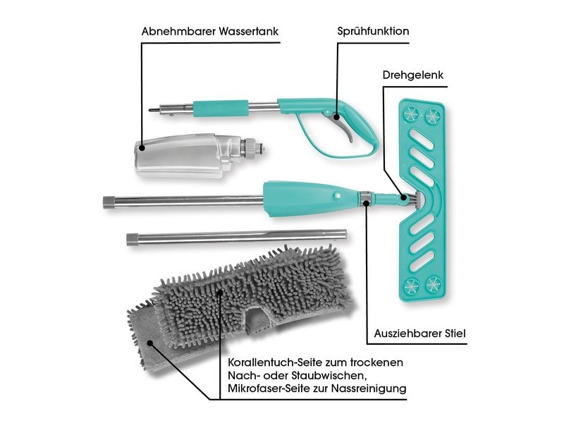 CLEANmaxx Sprühwischer Spray-Mopp Spray-Mopp mit Wendefunktion
