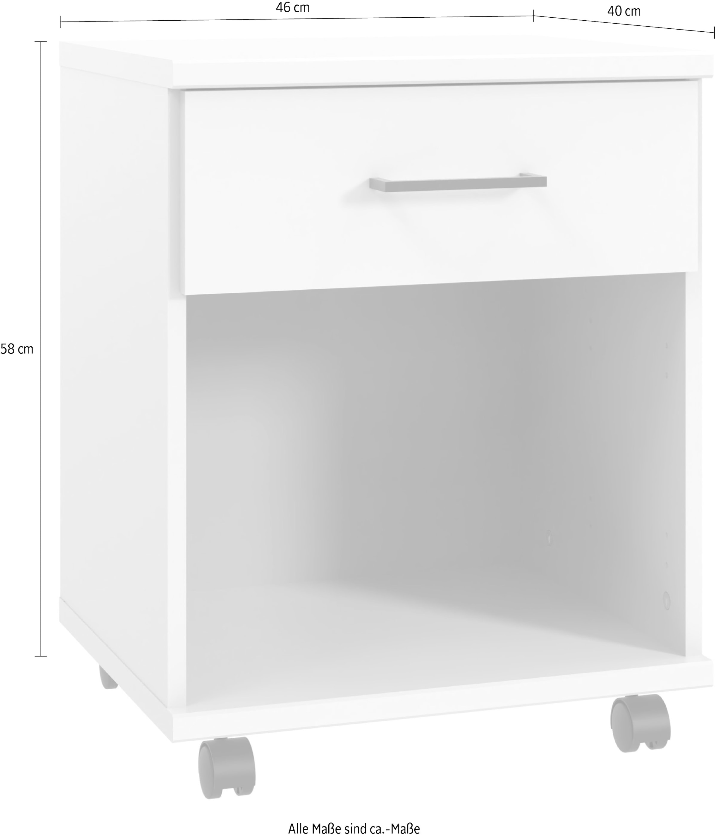 Wimex Rollcontainer »Rügen« Auf Kunststoffrollen, (B/T/H) 46/40/58 cm