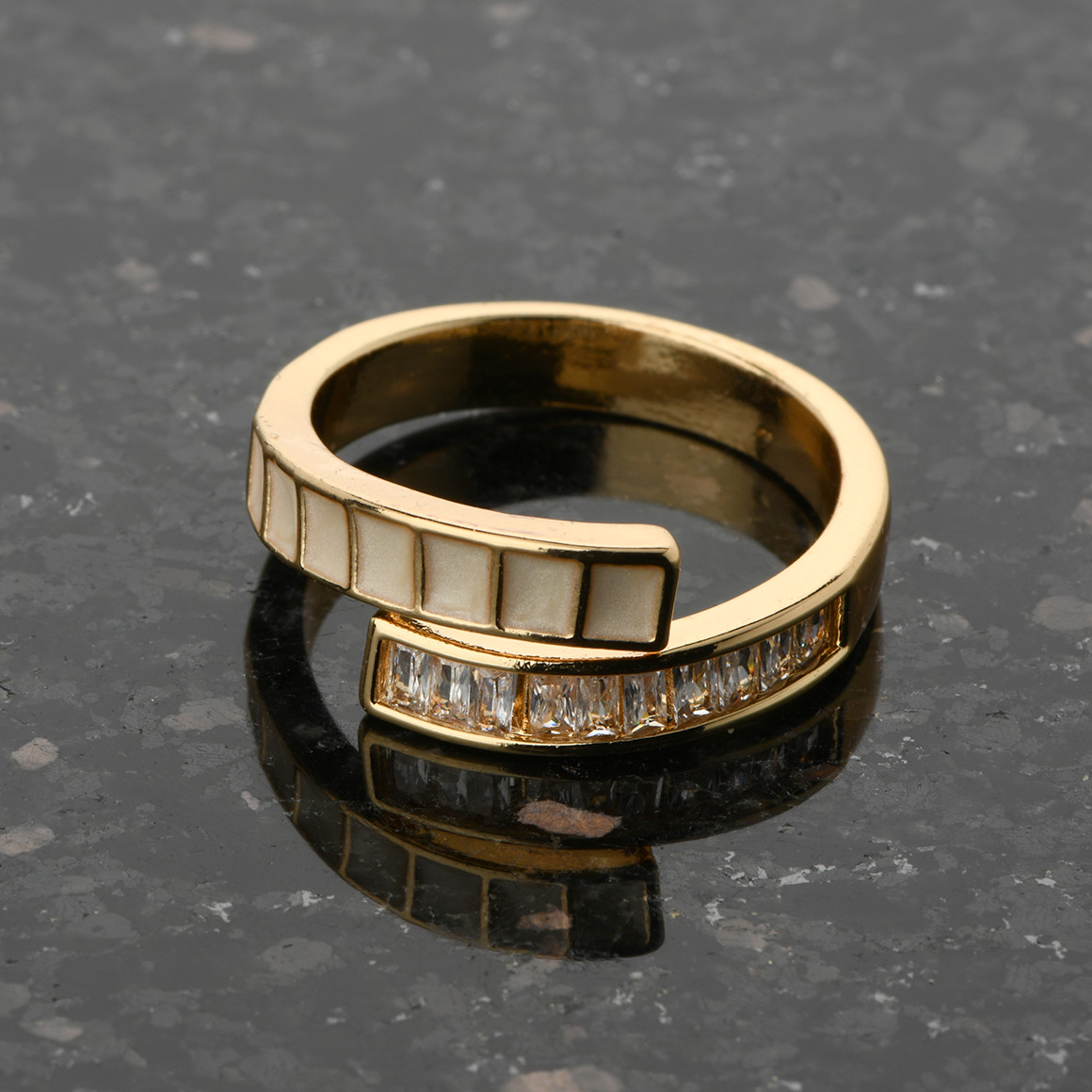 Gina Benotti Damen Ring mit Schmucksteinen gold
