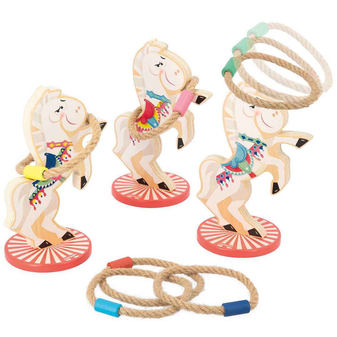 Janod ringwerpen applepop - paarden