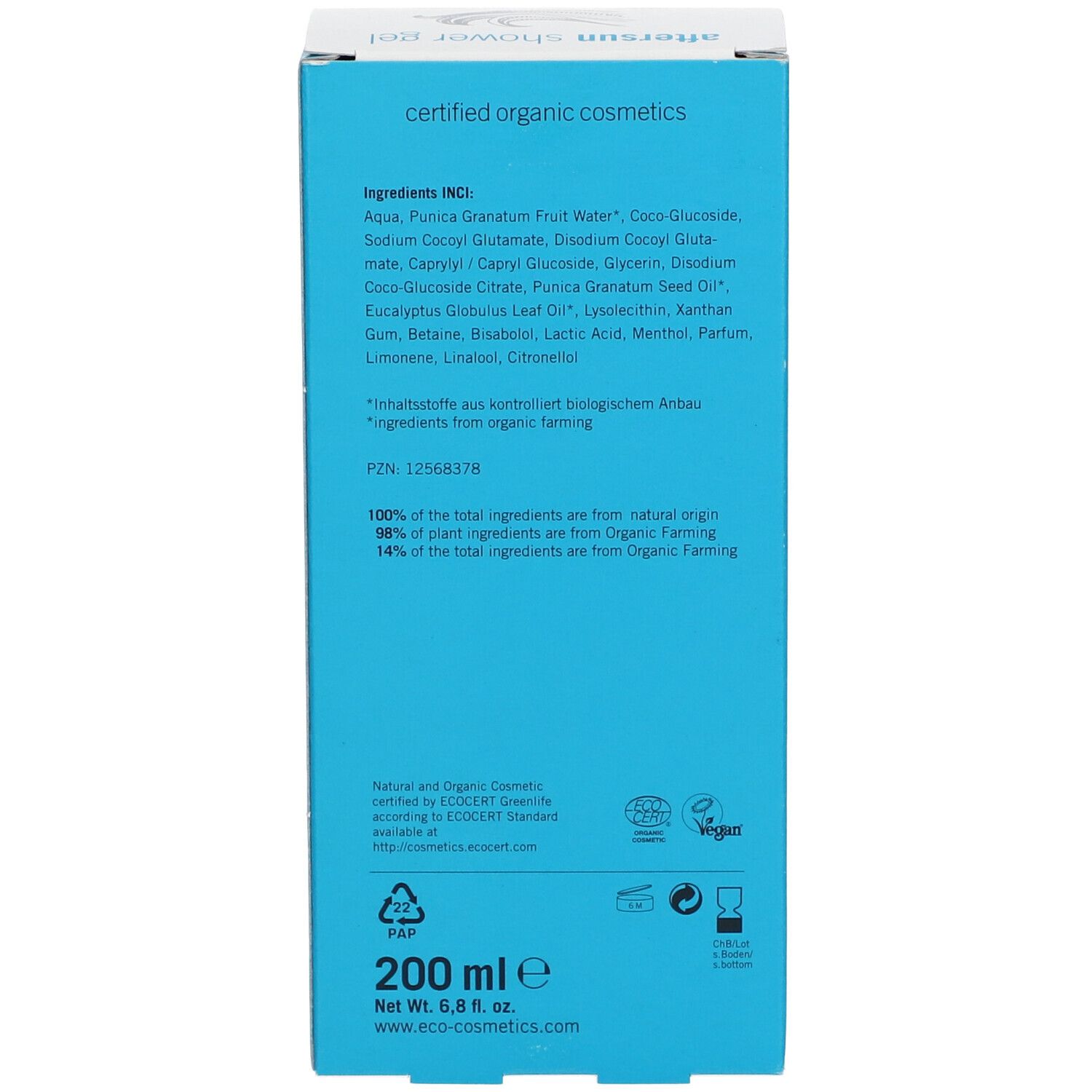 eco cosmetics AfterSun Shower