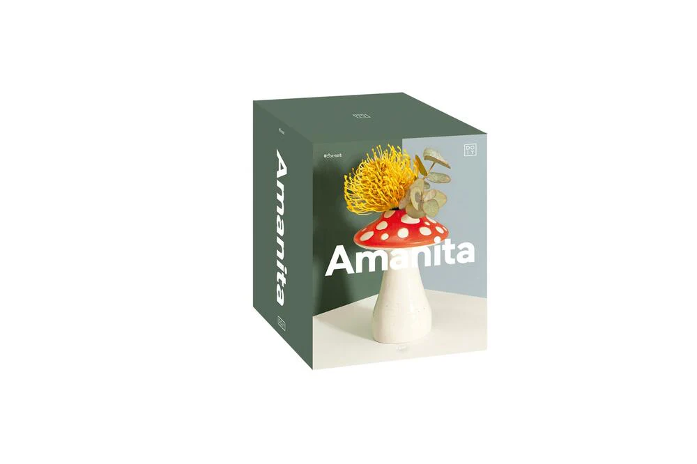 Doiy  Amanita vase, rød - H15 cm.