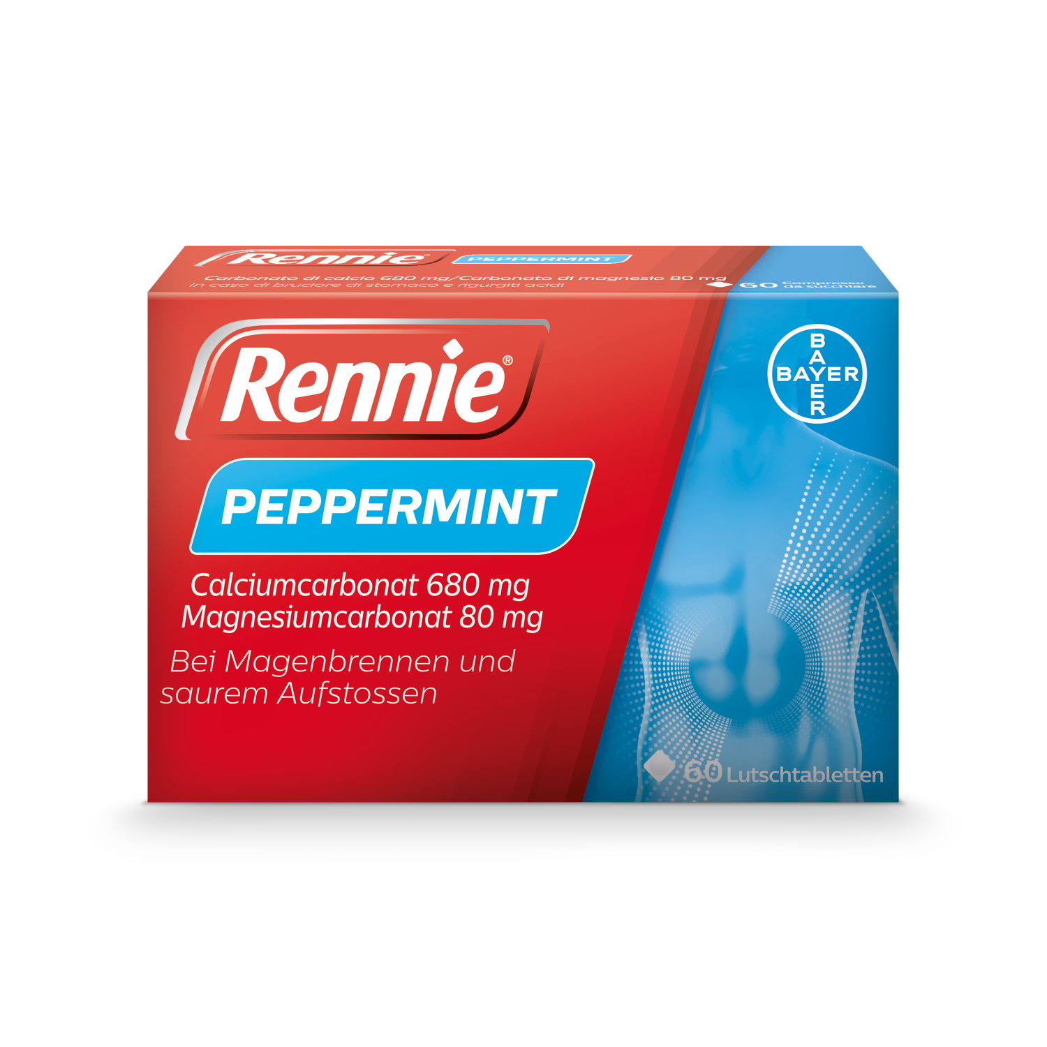 Rennie Peppermint Lutschtabl Blist 60 Stk