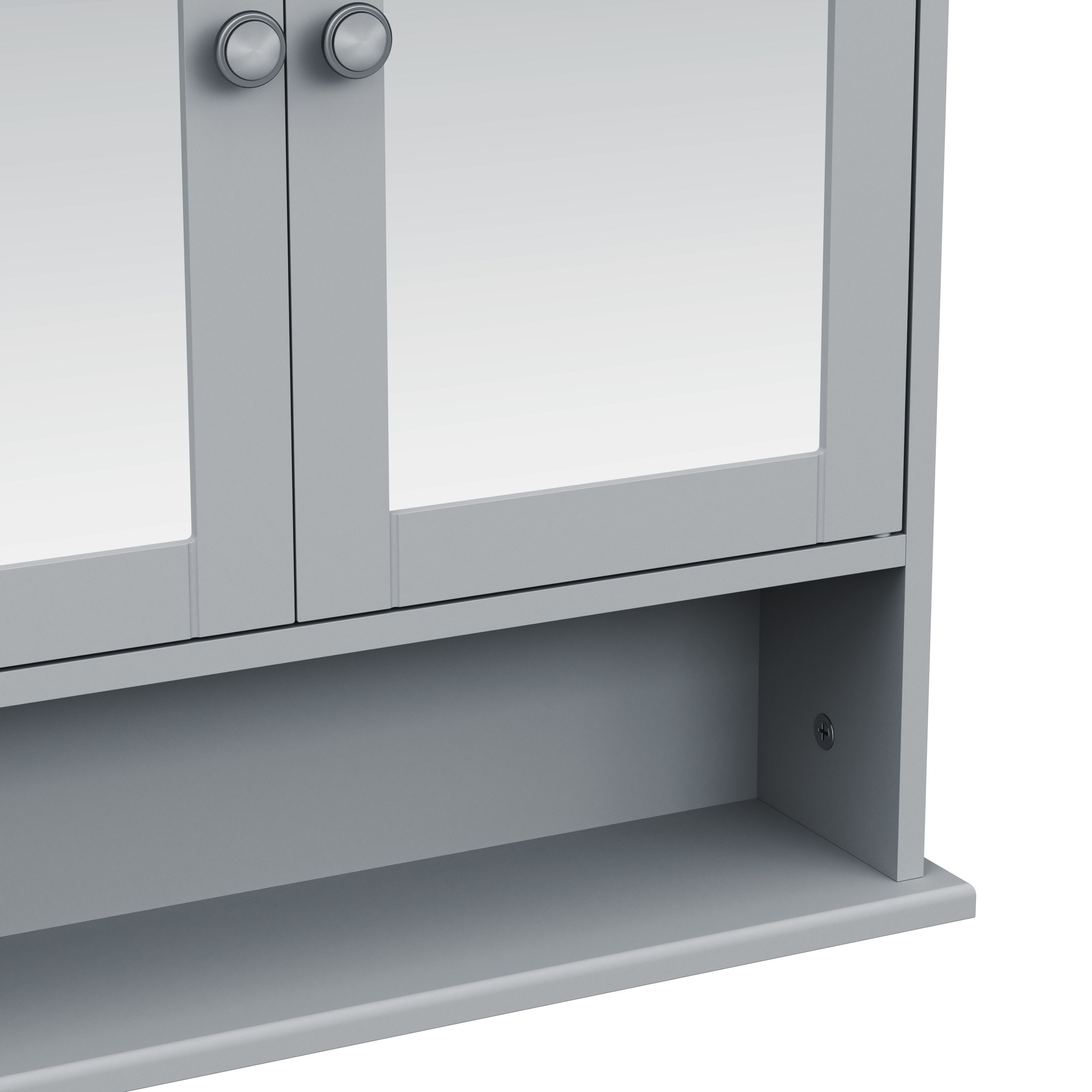 Hängeschrank FONTANA mit Spiegel 56 x 13 x 58 cm grau