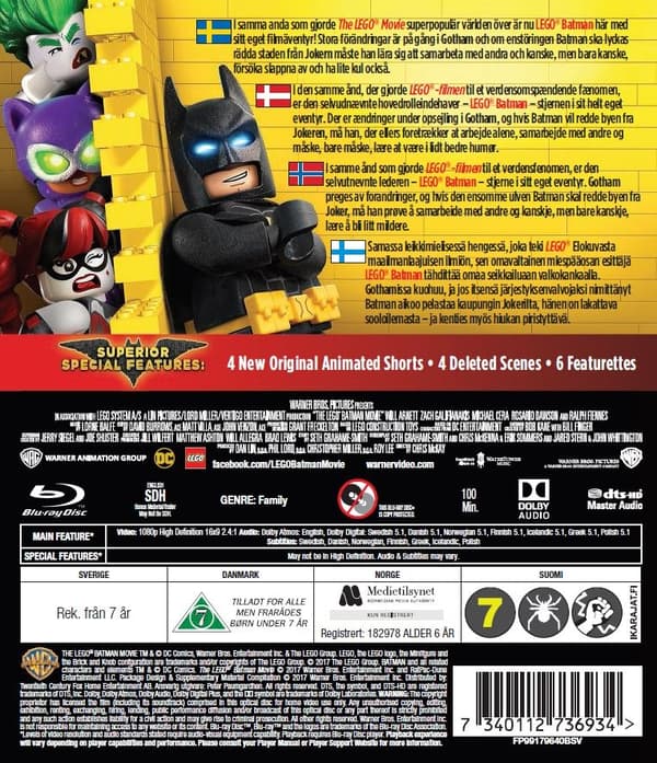 The Lego Batman Movie (Blu-ray) (Nordic)