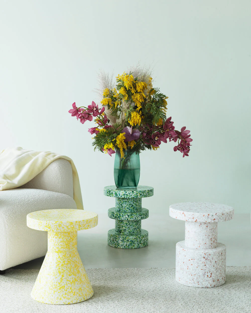 Normann Copenhagen  Bit Stack skammel - Grøn