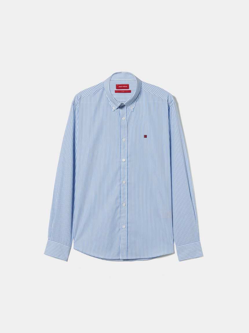 Camisa de riscas slim fit
