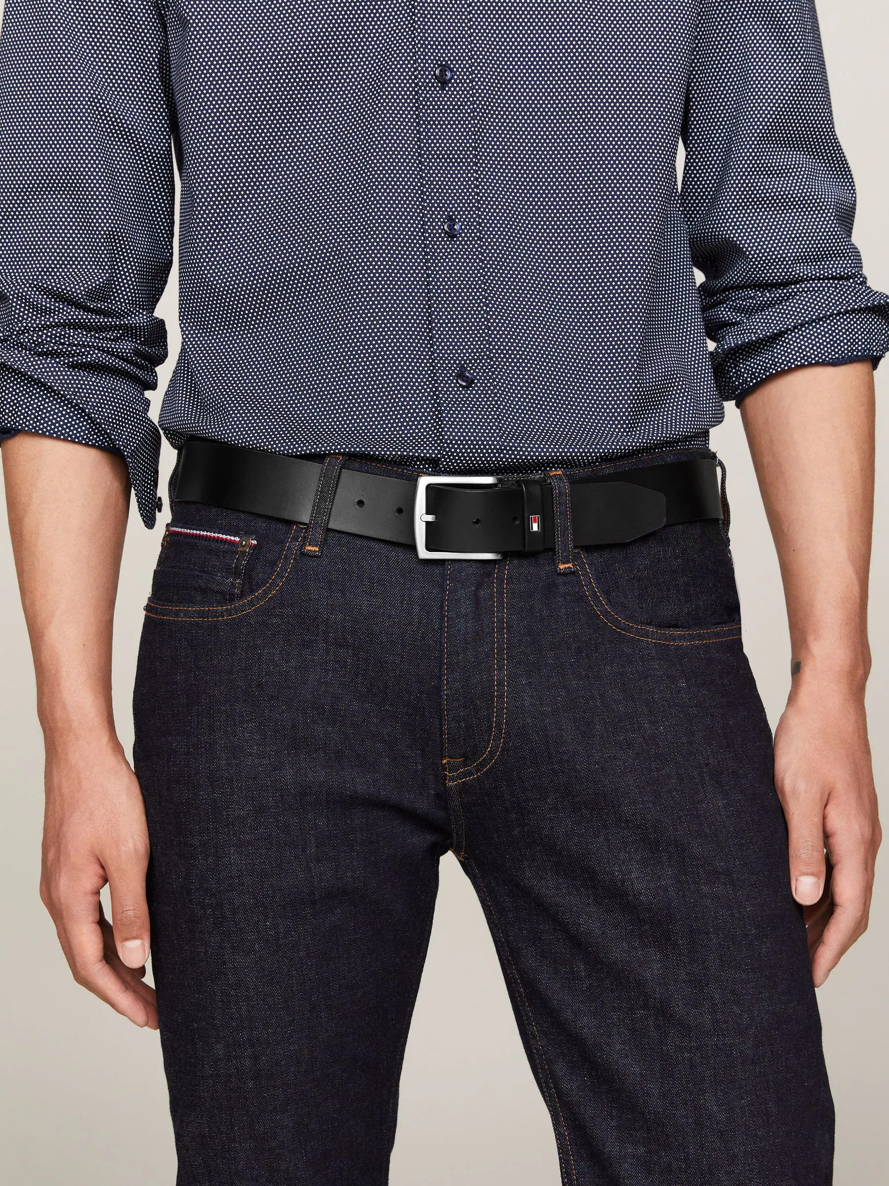 Zwart - Tommy Hilfiger New Denton riem