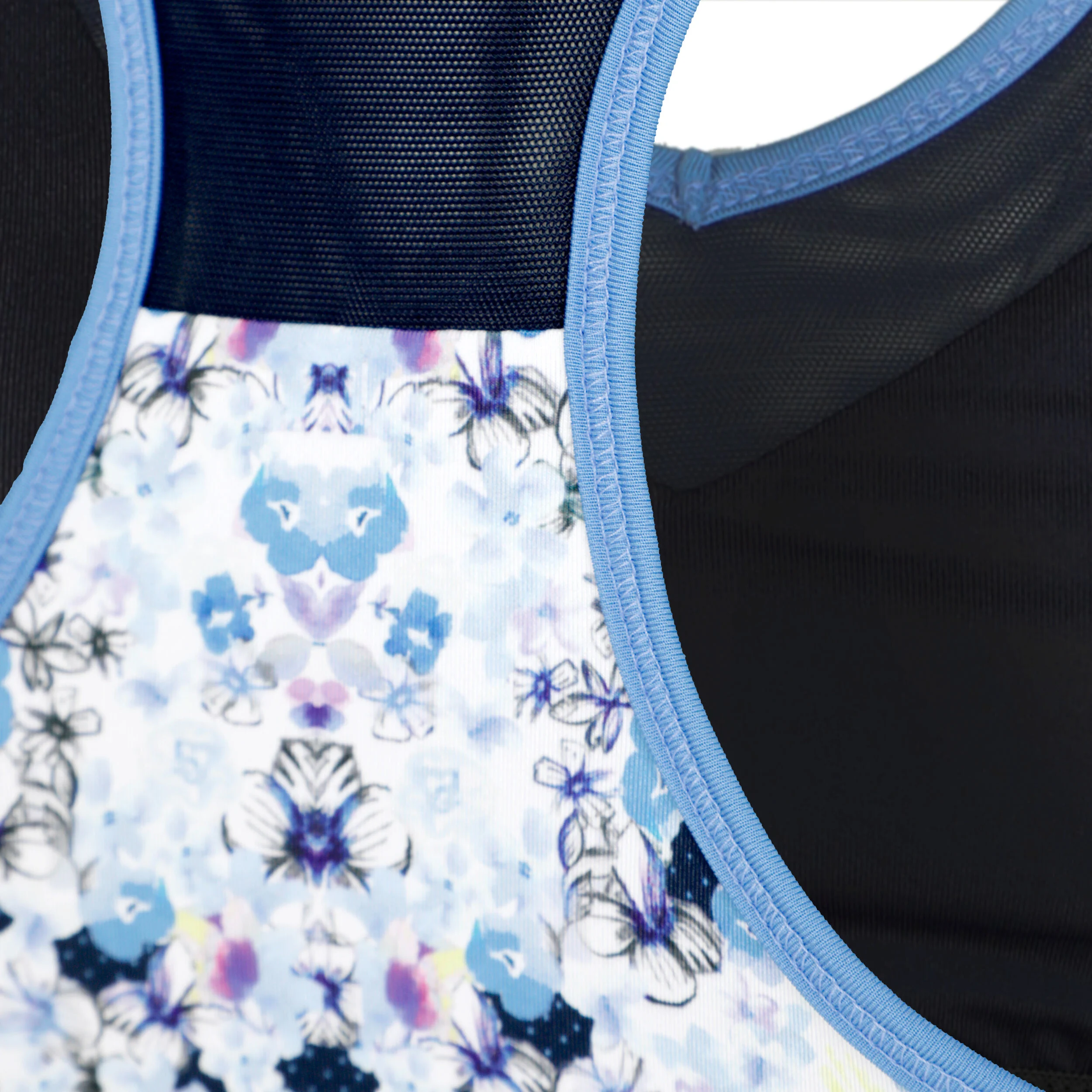 Lucky in Love Forget Me Not With Bra Débardeur Tank Top Femmes - Bleu Foncé , Blanc