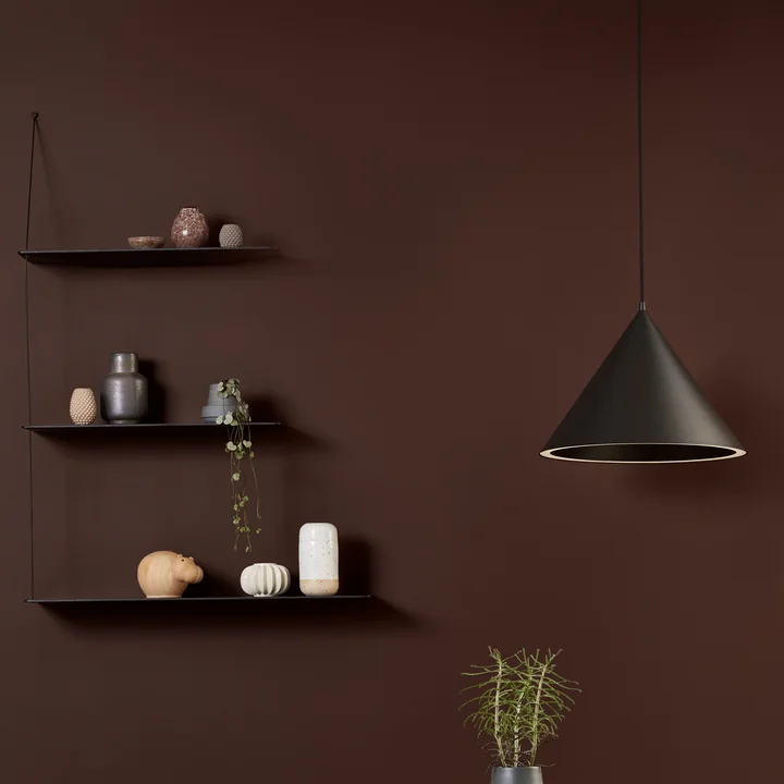 Woud - Stedge Wandregal 60 cm, Eiche geräuchert