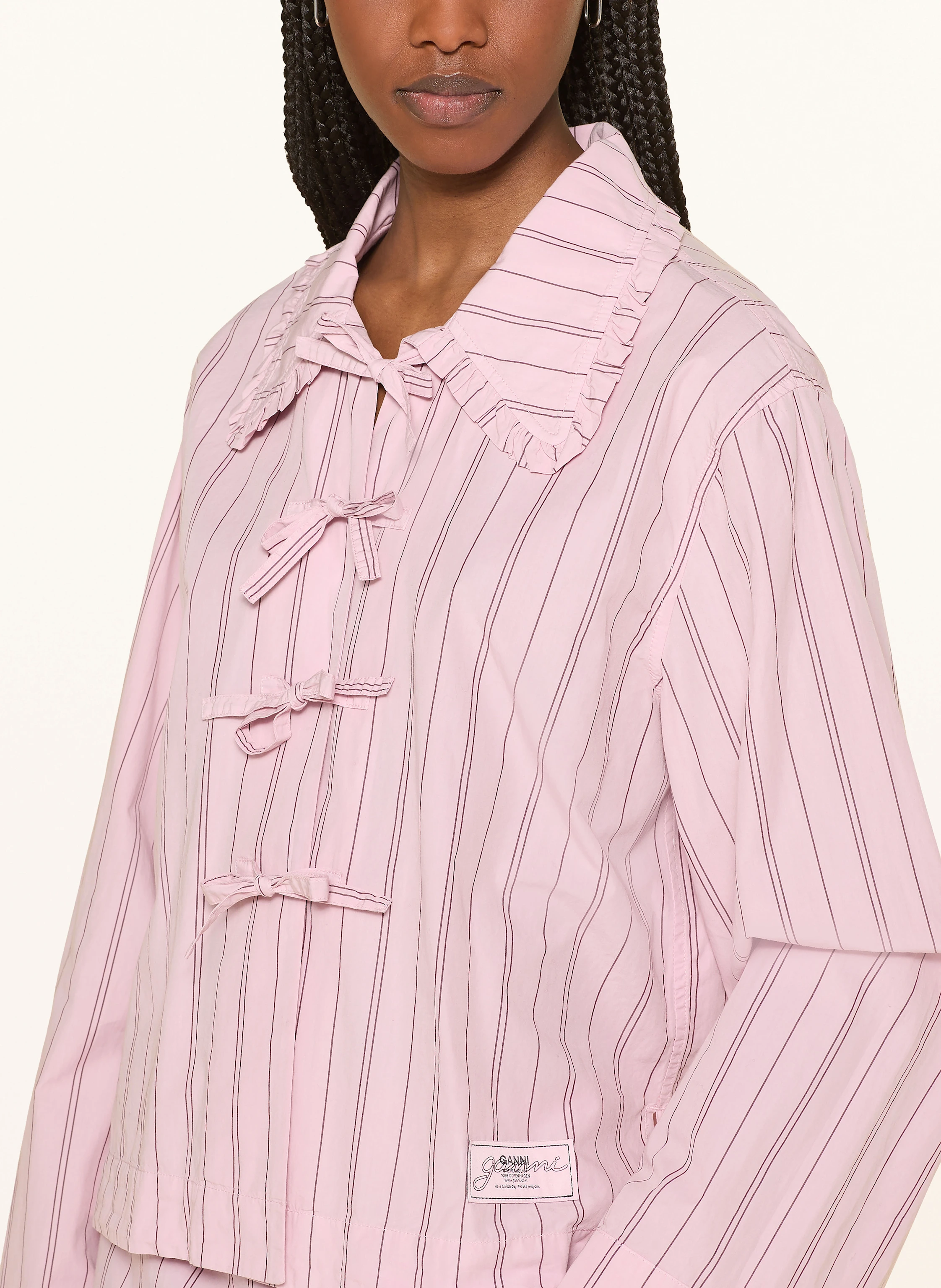 GANNI Bluse mit Rüschen