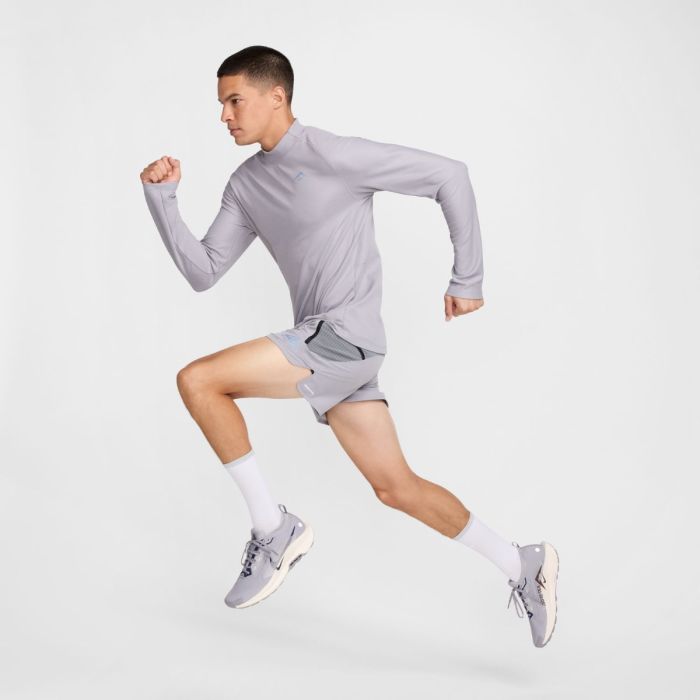 Nike Herre T-shirts Dri-FIT Trail Long Sleeve Tee Grå