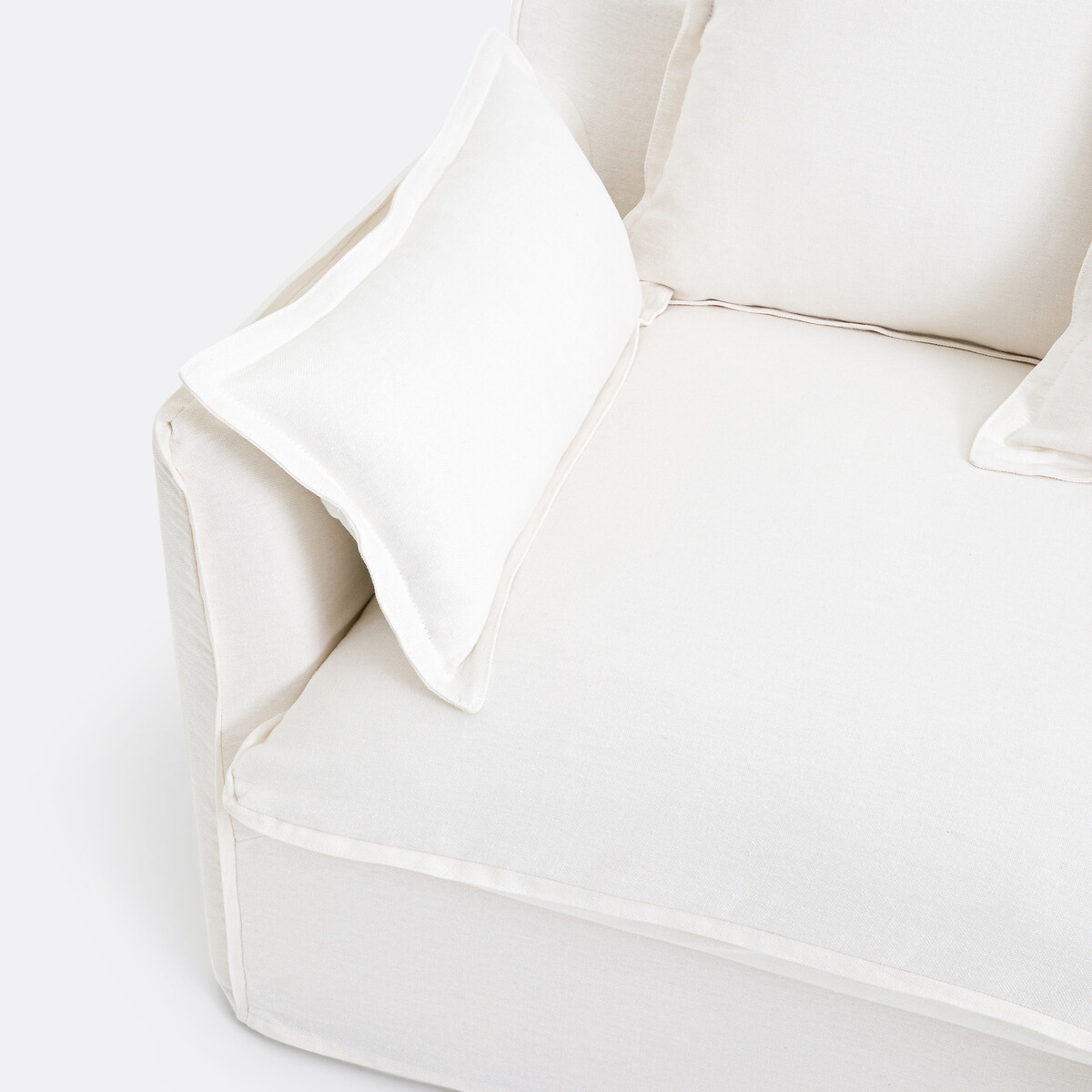 LA REDOUTE INTERIORS<br>Sofá-cama H14 cm em linho grosso, Odna