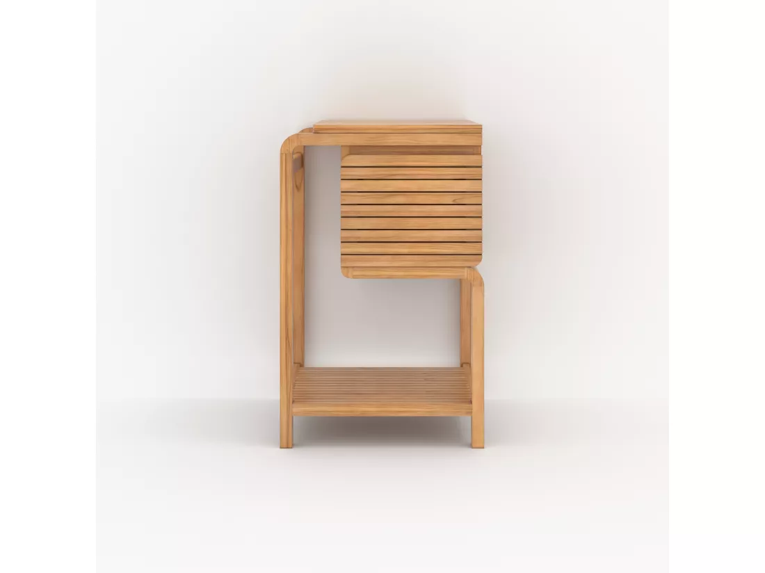 Meuble de salle de bain en bois de teck 50 cm - Lucette