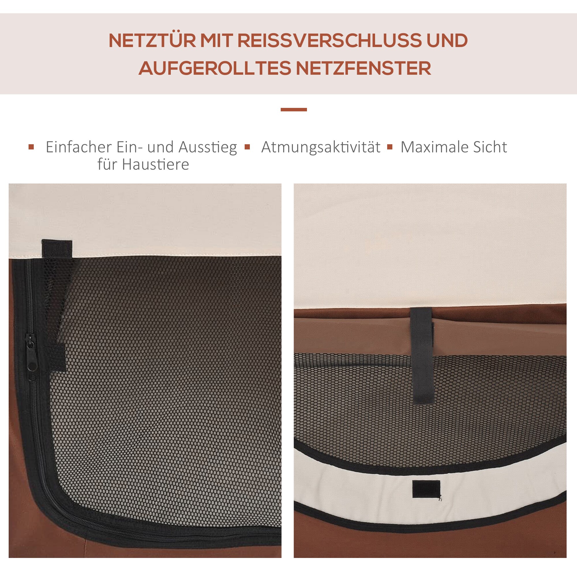 PawHut Hundetransportbox in Größe M M: 61 x 46 x 51 cm (LxBxH)
