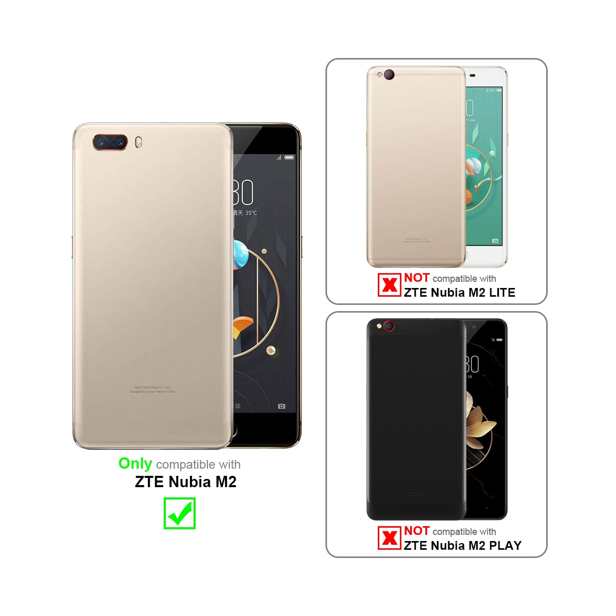 ZTE Nubia M2 3x Skjermbeskytter Skärmskydd
