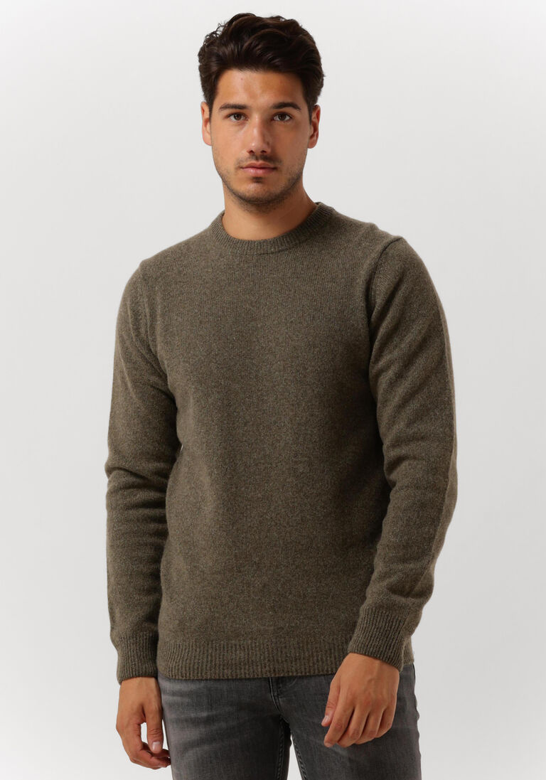 PROFUOMO donkergroene profuomo trui pullover heavy crewneck