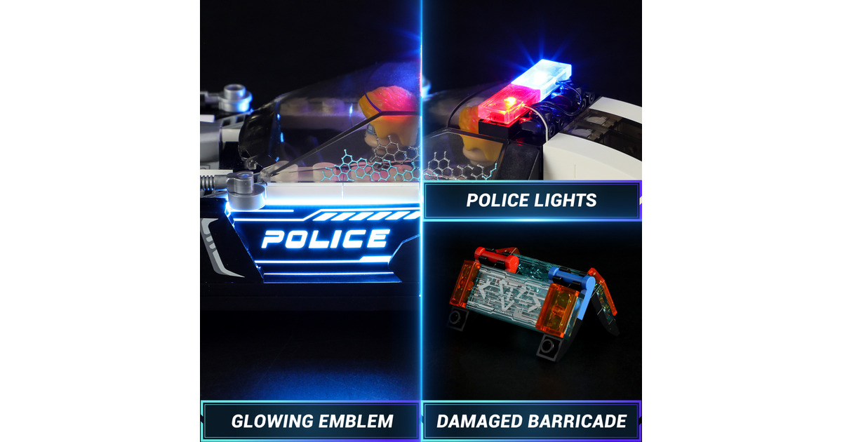 LumibricksCyberpunk Neoncity - Police Patrol Car Constructiespeelgoed  (F9043)