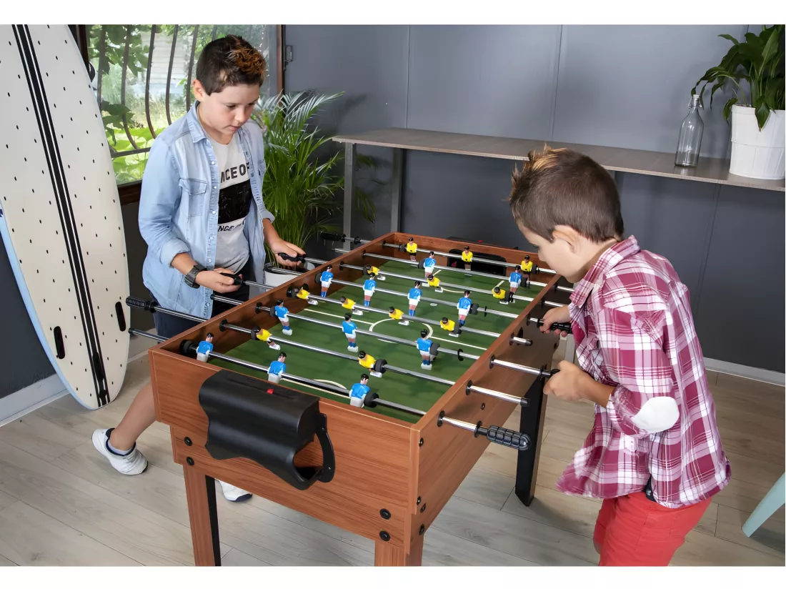 Table Multi Jeux 20 en 1 sur Pied, Multifonction avec Plateaux Modulables et Accessoires pour 20 jeux différents, 122x61x84 cm