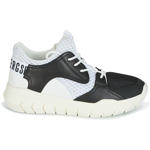Bikkembergs - FIGHTER 2022 LEATHER - Noir / Blanc