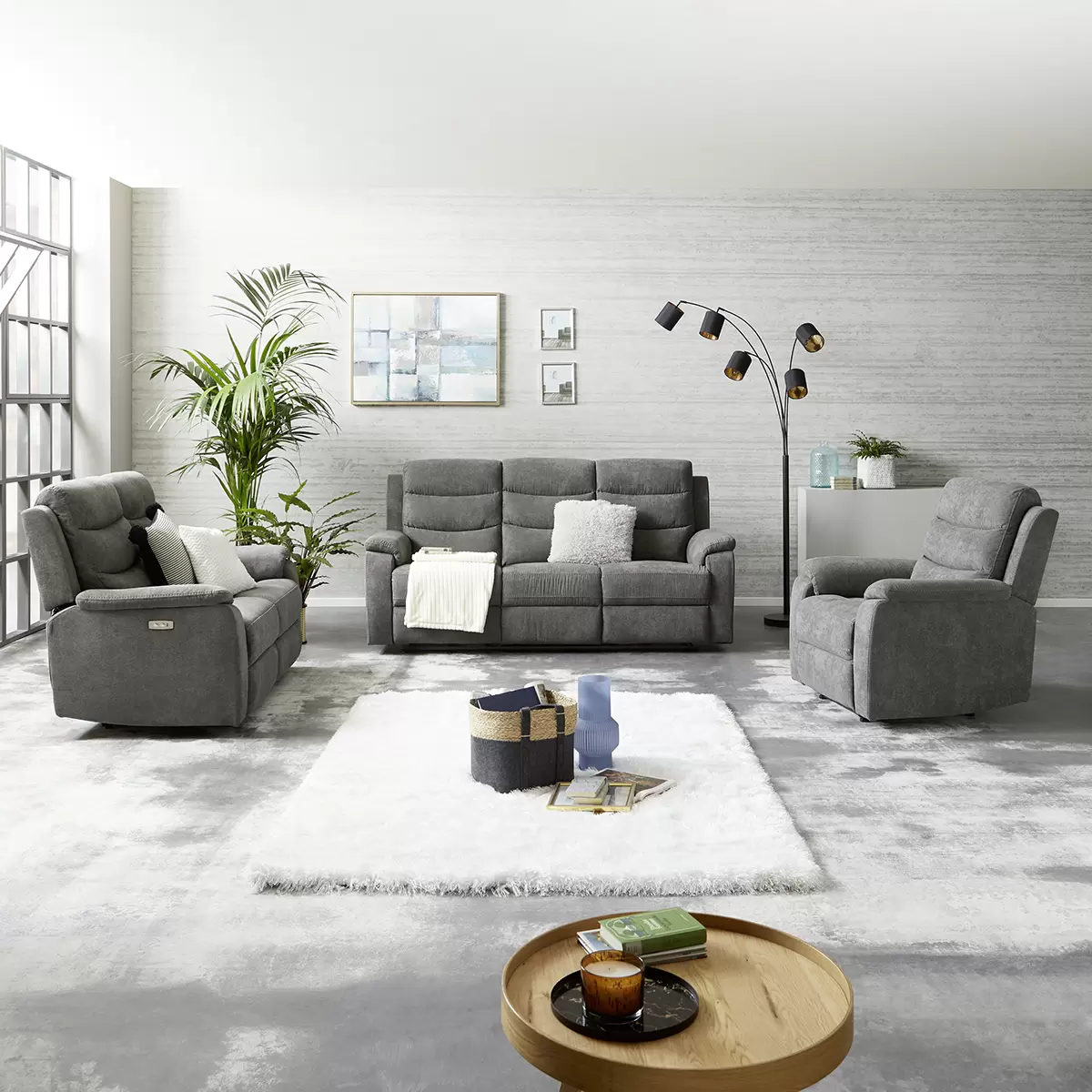 2er Sofa Manchester Grau