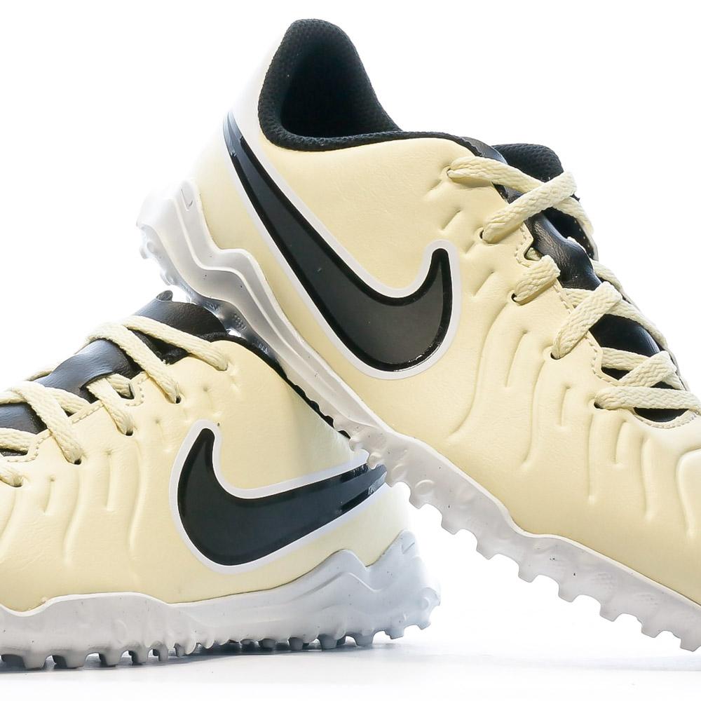 Nike Chaussures de Football Blanc/Jaune Garçon Nike Legend 10 Club