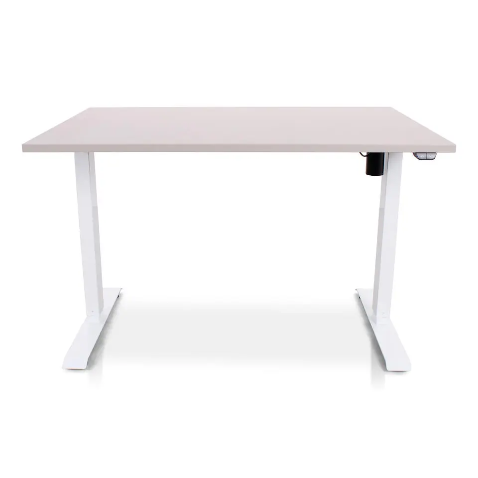 MRC EASY Zit-Sta Bureau – Elektrisch Verstelbaar – 140x80 cm – Blad Sand Grey