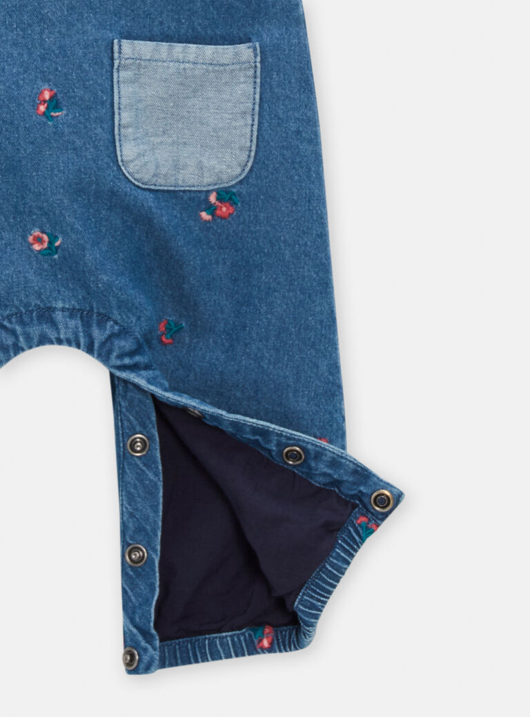 Salopette en denim pour bébé fille