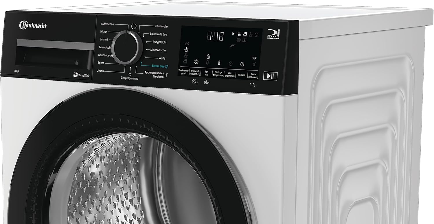 Bauknecht BT 8RC WS Wärmepumpentrockner /8 kg/EEK C/Precision Dry - Intelligentes Trocknen/Adaptive Dry/HomeWhiz, weiss