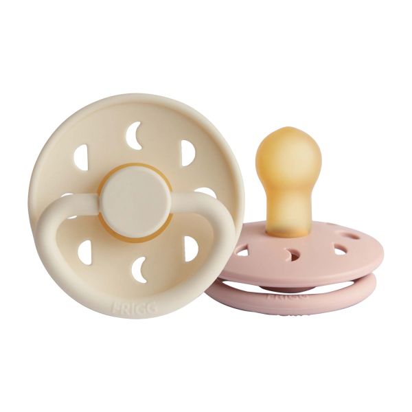 FRIGG Moon Fopspeen Cream / Sage 0-6 Mnd 2 Stuks